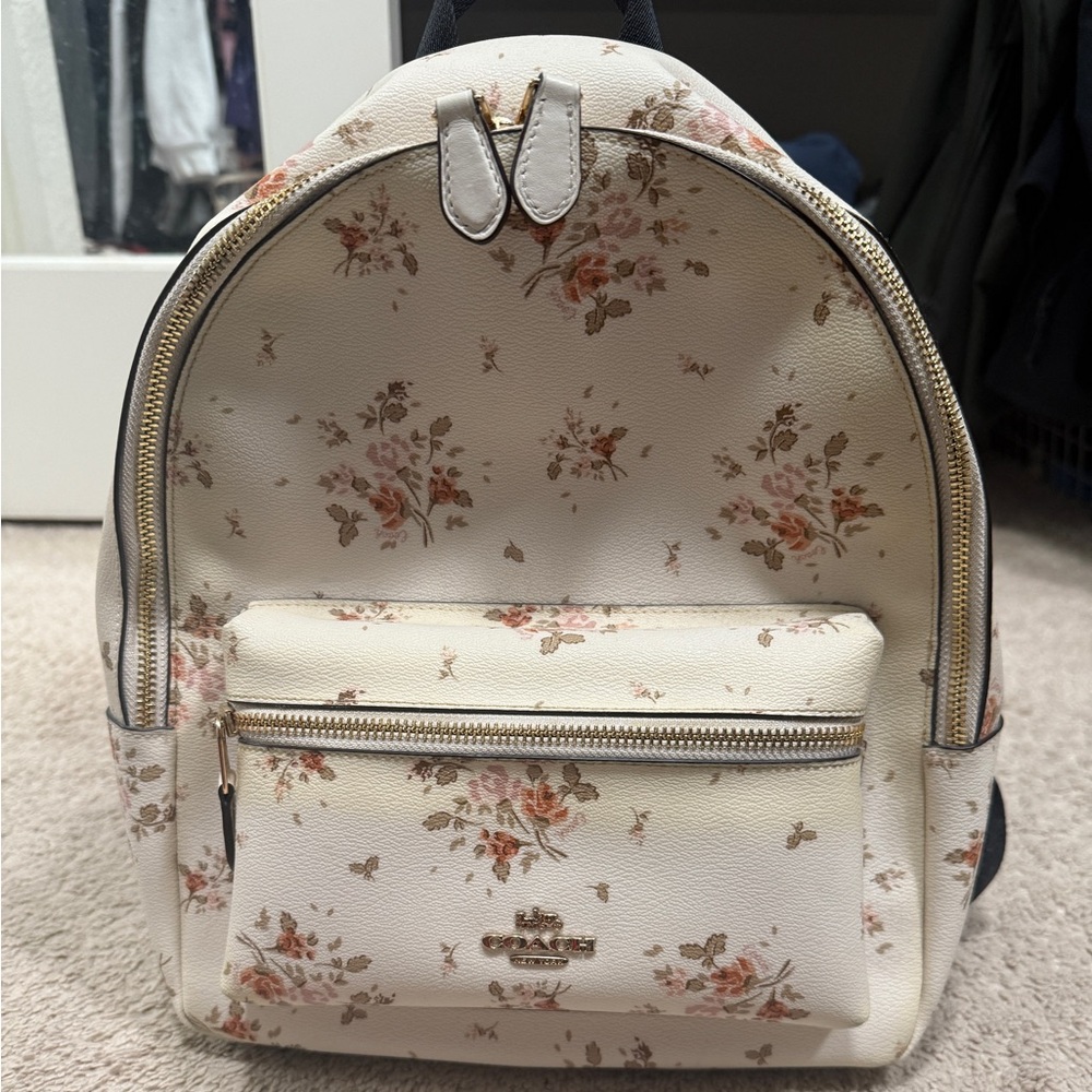 Coach Charlie Medium Floral Backpack